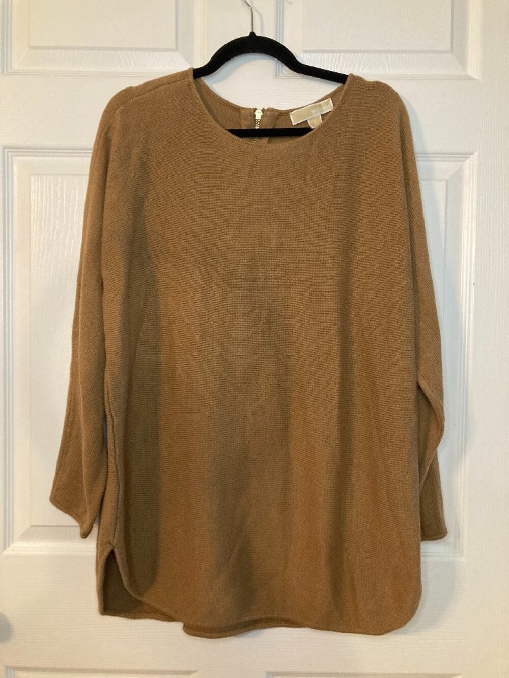 Michael Michael Kors Women's Caramel Long Sleeve Tunic Sweater - Size XL